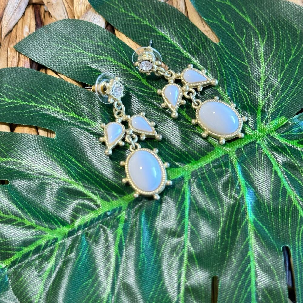 BOGO FREE WHITEISH BLUE DANGLY EARRINGS